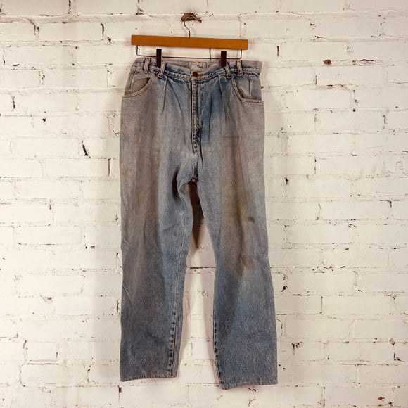 Vintage Weathered Blues Denim Jeans (32X28)