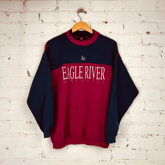 Vintage Eagle River Wisconsin Sweatshirt (Large)