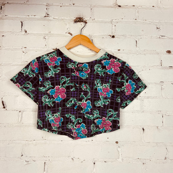 Vintage Cropped Floral Tee (Small)