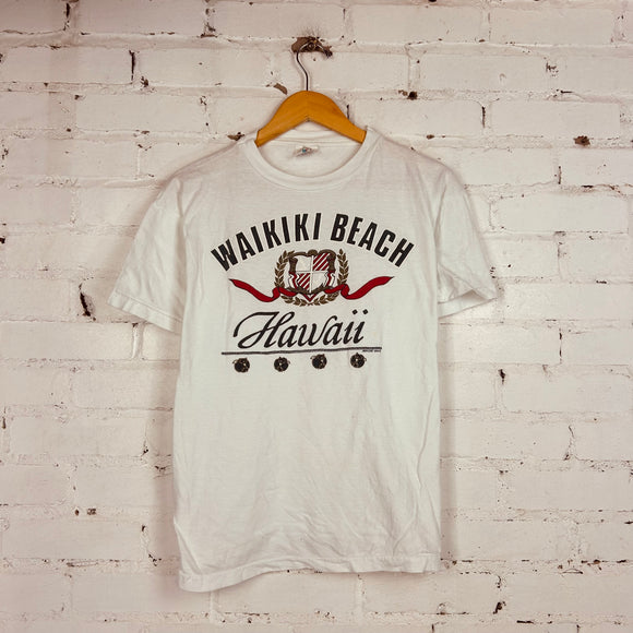 Vintage Waikiki Beach Hawaii Tee (Medium)