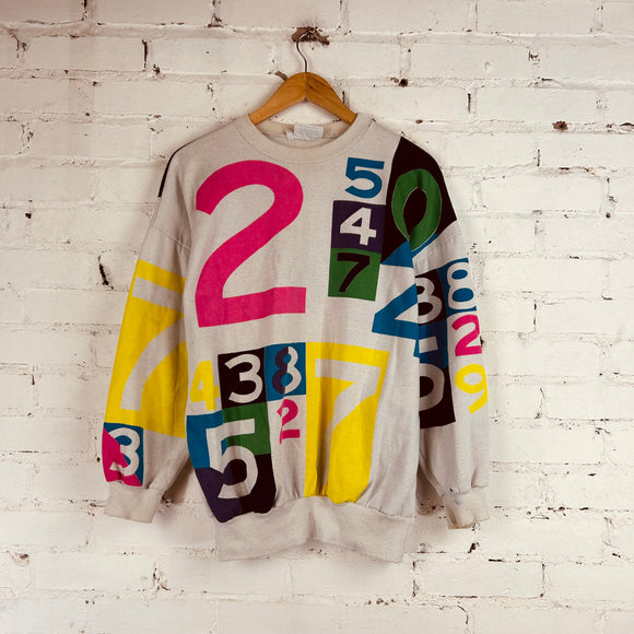 Vintage Numbers Sweatshirt (Medium)