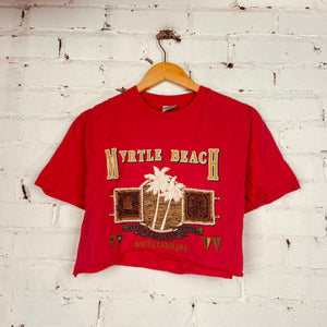 Vintage Myrtle Beach Cropped Tee (Medium)