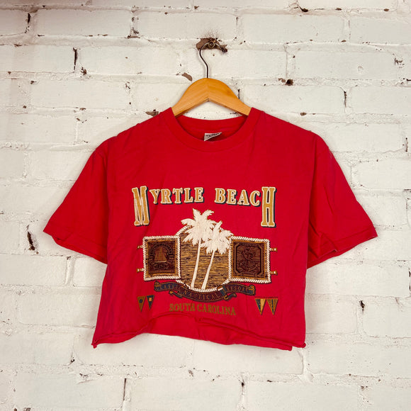 Vintage Myrtle Beach Cropped Tee (Medium)