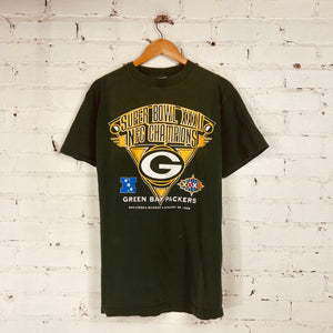 Vintage 1998 Green Bay Packers Super Bowl Tee (Medium/Large)
