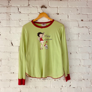 Vintage Merry Kiss-mas Betty Boop Tee (Medium/Large)