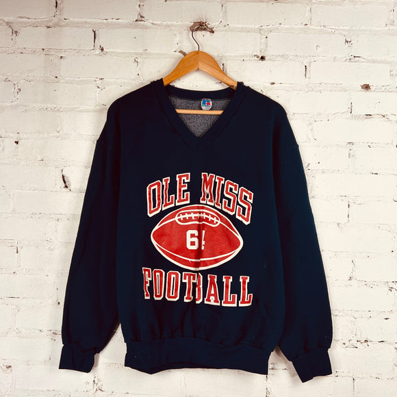 Vintage Ole Miss Football Sweatshirt (Medium/Large)