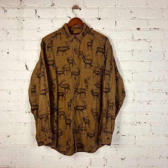 Vintage Woolrich Moose Button-Up (Large)