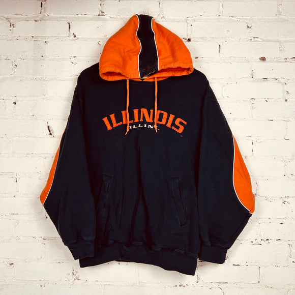 Vintage Illinois Hoodie (Large)