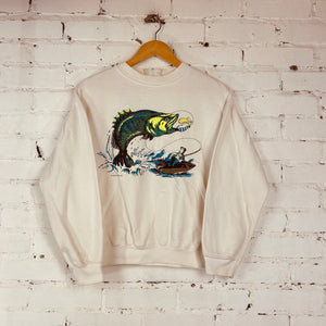 Vintage 1991 Fishing Sweatshirt (Small)