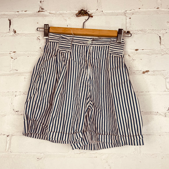 Vintage Dorissa Striped Shorts (Small)