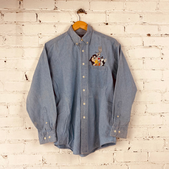 Vintage Looney Tunes Button-Up (Small)